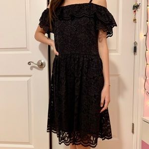 black lace dress